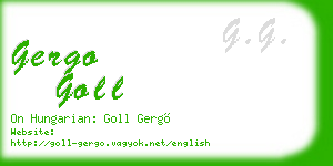 gergo goll business card