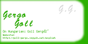 gergo goll business card